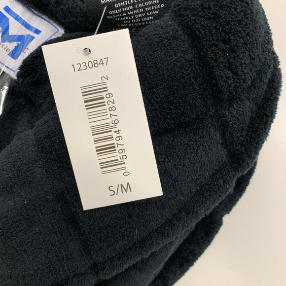 Majestic Mens Plush Fleece Robe Black Window - Picture 8 of 8